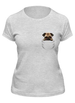 Заказать женскую футболку в Москве. Футболка классическая Собака в кармане от Xieros - готовые дизайны и нанесение принтов.
