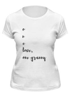 Заказать женскую футболку в Москве. Футболка классическая one granny от Shan Hollifield - готовые дизайны и нанесение принтов.