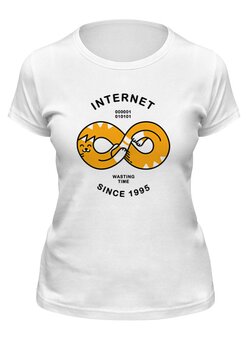 Заказать женскую футболку в Москве. Футболка классическая Интернет от geekbox - готовые дизайны и нанесение принтов.