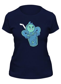 Заказать женскую футболку в Москве. Футболка классическая Пузырь от PrintGamer  - готовые дизайны и нанесение принтов.