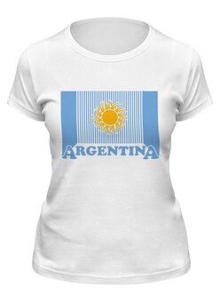 Заказать женскую футболку в Москве. Футболка классическая Аргентина от printik - готовые дизайны и нанесение принтов.