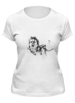 Заказать женскую футболку в Москве. Футболка классическая Майкл Джексон от Виктор Гришин - готовые дизайны и нанесение принтов.
