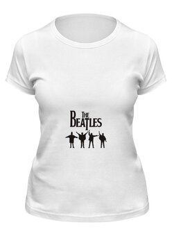 Заказать женскую футболку в Москве. Футболка классическая The Beatles от YellowCloverShop - готовые дизайны и нанесение принтов.