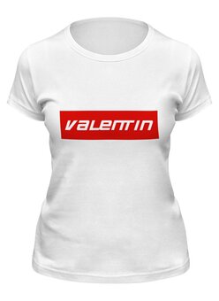 Заказать женскую футболку в Москве. Футболка классическая Valentin от THE_NISE  - готовые дизайны и нанесение принтов.
