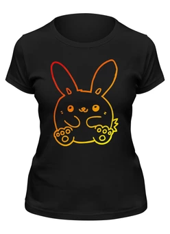 Заказать женскую футболку в Москве. Футболка классическая Bunny Sunny от skynatural - готовые дизайны и нанесение принтов.