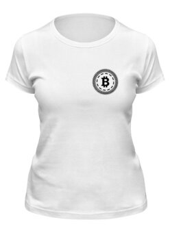 Заказать женскую футболку в Москве. Футболка классическая Биткойн  от Crypto Style - готовые дизайны и нанесение принтов.