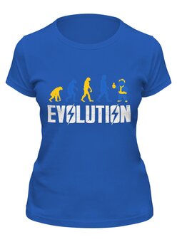 Заказать женскую футболку в Москве. Футболка классическая Эволюция от printik - готовые дизайны и нанесение принтов.