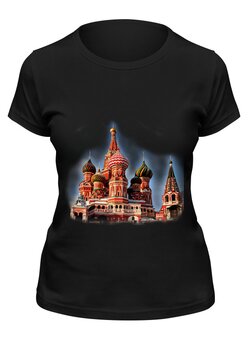 Заказать женскую футболку в Москве. Футболка классическая Москва от Fil6 - готовые дизайны и нанесение принтов.