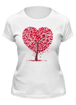 Заказать женскую футболку в Москве. Футболка классическая Дерево любви от Nos  - готовые дизайны и нанесение принтов.