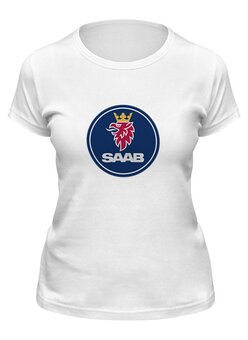 Заказать женскую футболку в Москве. Футболка классическая SAAB  от DESIGNER   - готовые дизайны и нанесение принтов.