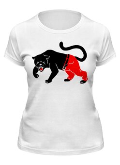 Заказать женскую футболку в Москве. Футболка классическая Чёрная пантера от fanart - готовые дизайны и нанесение принтов.