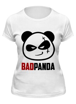 Заказать женскую футболку в Москве. Футболка классическая Bad Panda от Leichenwagen - готовые дизайны и нанесение принтов.