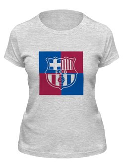 Заказать женскую футболку в Москве. Футболка классическая FC Barcelona | Barcelona Logo (2021) от 0x000000123 - готовые дизайны и нанесение принтов.