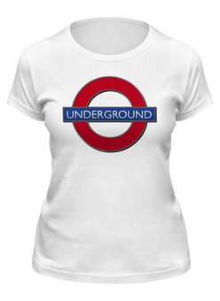 Заказать женскую футболку в Москве. Футболка классическая ☮The London Underground☮ от balden - готовые дизайны и нанесение принтов.