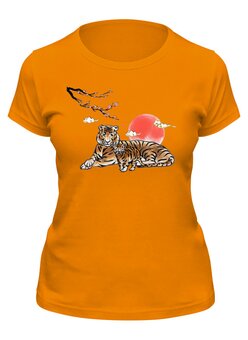 Заказать женскую футболку в Москве. Футболка классическая Год тигра от Print design  - готовые дизайны и нанесение принтов.