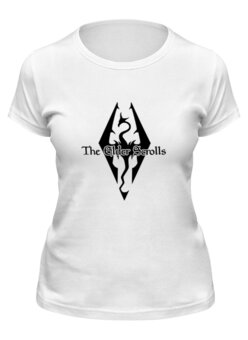Заказать женскую футболку в Москве. Футболка классическая The Elder Scrolls от THE_NISE  - готовые дизайны и нанесение принтов.