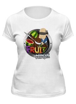 Заказать женскую футболку в Москве. Футболка классическая Fruit Ninja от THE_NISE  - готовые дизайны и нанесение принтов.