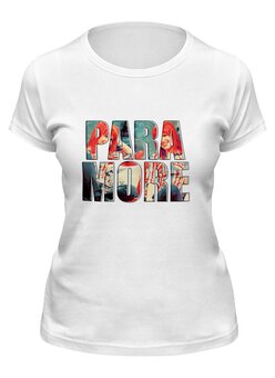 Заказать женскую футболку в Москве. Футболка классическая Paramore от Fedor - готовые дизайны и нанесение принтов.