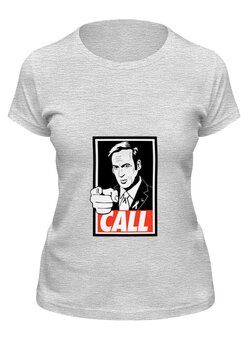 Заказать женскую футболку в Москве. Футболка классическая Call Saul от skynatural - готовые дизайны и нанесение принтов.