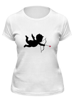 Заказать женскую футболку в Москве. Футболка классическая Ангел от THE_NISE  - готовые дизайны и нанесение принтов.