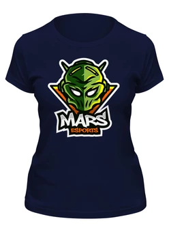 Заказать женскую футболку в Москве. Футболка классическая Mars esports от skynatural - готовые дизайны и нанесение принтов.
