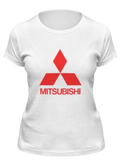 Заказать женскую футболку в Москве. Футболка классическая MITSUBISHI от DESIGNER   - готовые дизайны и нанесение принтов.