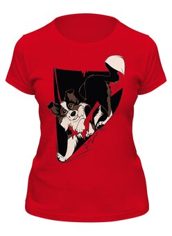 Заказать женскую футболку в Москве. Футболка классическая Собака от icase - готовые дизайны и нанесение принтов.