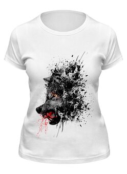 Заказать женскую футболку в Москве. Футболка классическая Кровавый оскал от printik - готовые дизайны и нанесение принтов.
