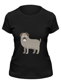 Заказать женскую футболку в Москве. Футболка классическая Злой пёс от svetlanas - готовые дизайны и нанесение принтов.