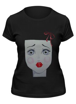 Заказать женскую футболку в Москве. Футболка классическая "(Не)мое лицо" от Алиса Шипоглаз - готовые дизайны и нанесение принтов.