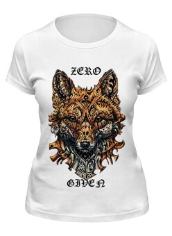 Заказать женскую футболку в Москве. Футболка классическая Zero fox given от laitig - готовые дизайны и нанесение принтов.