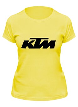 Заказать женскую футболку в Москве. Футболка классическая KTM moto от poluektoff@bmail.ru - готовые дизайны и нанесение принтов.