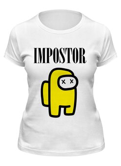 Заказать женскую футболку в Москве. Футболка классическая Impostor, Among Us от geekbox - готовые дизайны и нанесение принтов.