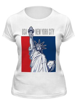 Заказать женскую футболку в Москве. Футболка классическая New York City от balden - готовые дизайны и нанесение принтов.