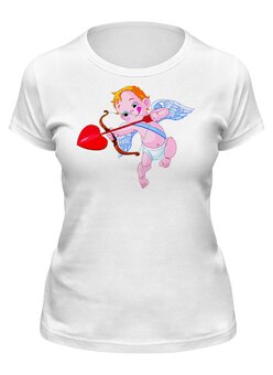 Заказать женскую футболку в Москве. Футболка классическая ангел от niggalay - готовые дизайны и нанесение принтов.