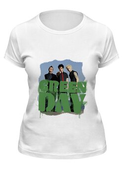 Заказать женскую футболку в Москве. Футболка классическая Популярная панк-группа "Green Day" от shinko - готовые дизайны и нанесение принтов.