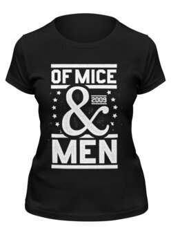 Заказать женскую футболку в Москве. Футболка классическая Of Mice & Men от geekbox - готовые дизайны и нанесение принтов.