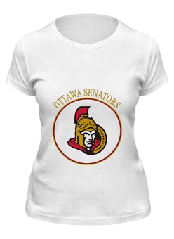 Заказать женскую футболку в Москве. Футболка классическая Ottawa Senators от kspsshop - готовые дизайны и нанесение принтов.