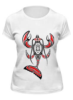 Заказать женскую футболку в Москве. Футболка классическая Totem cancer от jost - готовые дизайны и нанесение принтов.