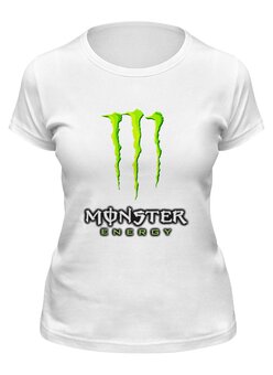 Заказать женскую футболку в Москве. Футболка классическая Monster Energy от THE_NISE  - готовые дизайны и нанесение принтов.
