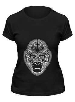 Заказать женскую футболку в Москве. Футболка классическая Monkey от YellowCloverShop - готовые дизайны и нанесение принтов.