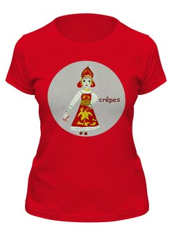 Заказать женскую футболку в Москве. Футболка классическая Масленица от mrs-snit@yandex.ru - готовые дизайны и нанесение принтов.