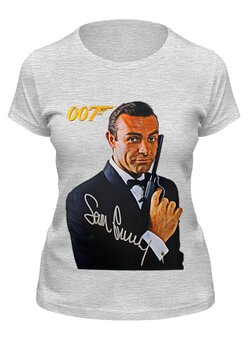 Заказать женскую футболку в Москве. Футболка классическая James Bond от Leichenwagen - готовые дизайны и нанесение принтов.