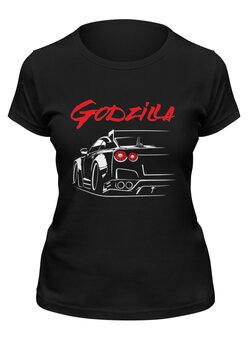 Заказать женскую футболку в Москве. Футболка классическая GT-R GODZILLA от tee spring - готовые дизайны и нанесение принтов.