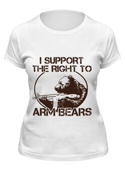 Заказать женскую футболку в Москве. Футболка классическая Медведь от cityswag - готовые дизайны и нанесение принтов.