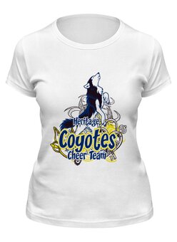 Заказать женскую футболку в Москве. Футболка классическая Coyotes от T-shirt print  - готовые дизайны и нанесение принтов.