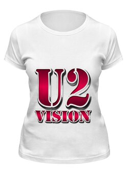 Заказать женскую футболку в Москве. Футболка классическая рок -группа U2 от Fedor - готовые дизайны и нанесение принтов.