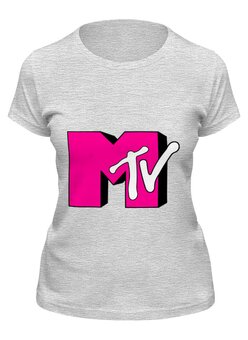 Заказать женскую футболку в Москве. Футболка классическая Канал MTV от YellowCloverShop - готовые дизайны и нанесение принтов.
