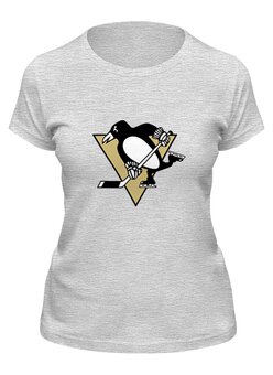Заказать женскую футболку в Москве. Футболка классическая Pittsburgh Penguins от BURNSHIRTS - готовые дизайны и нанесение принтов.