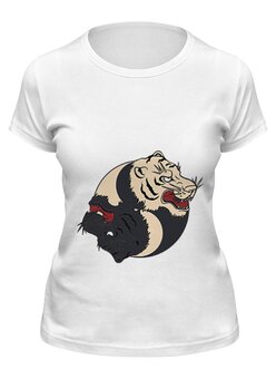 Заказать женскую футболку в Москве. Футболка классическая Tiger от YellowCloverShop - готовые дизайны и нанесение принтов.